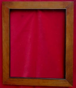 Cornice in noce massello fascia piatta con bordo interno  mezzo tondo ebanizzato Lombardia XIX° sec. cm.37 x 47